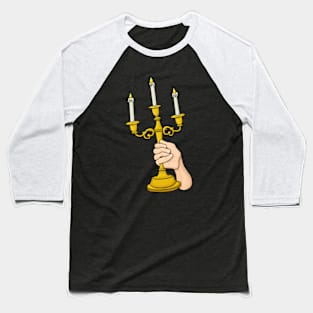 Hand and Candlelabra Baseball T-Shirt